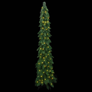 Árbol de Navidad artificial iluminado con 130 LEDs 210 cm H