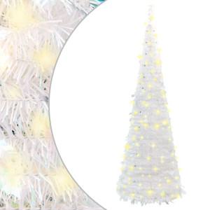 Árvore de Natal artificial pop-up 150 LED branco 180 cm H