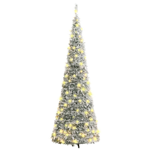 Árvore de Natal artificial pop-up com neve 100 LED 150cm M 5