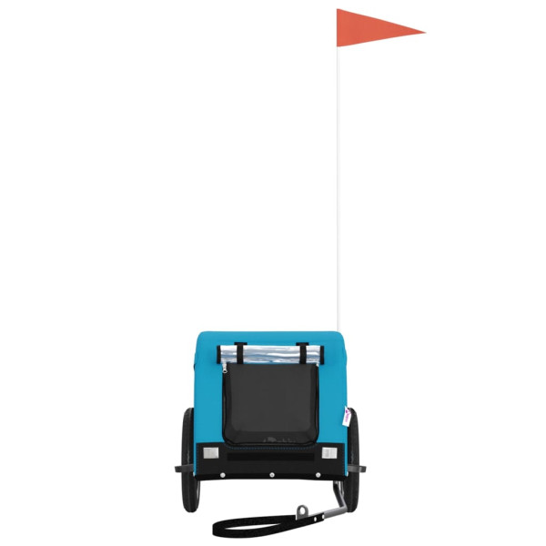 Remolque de bicicleta para perros hierro tela Oxford azul negro M 3