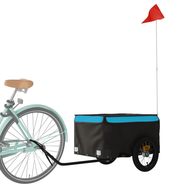 Remolque de carga para bicicleta hierro negro y azul 30 kg M 3