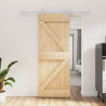Puerta corredera con herrajes madera maciza de pino 80x210 cm 1