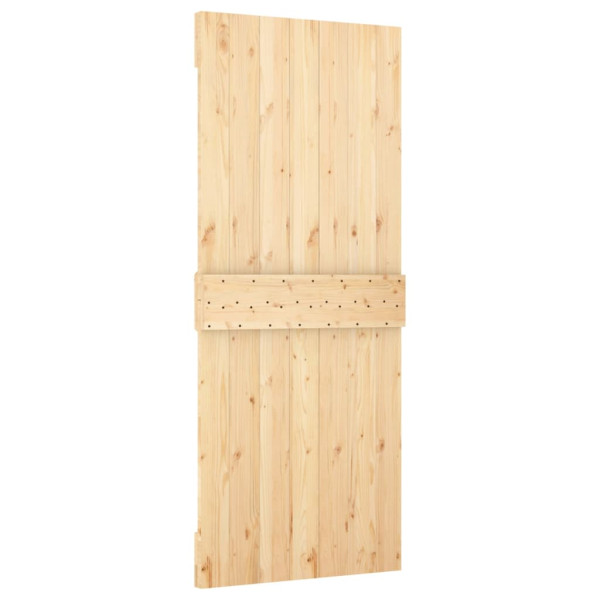 Puerta corredera con herrajes madera maciza de pino 80x210 cm M 4
