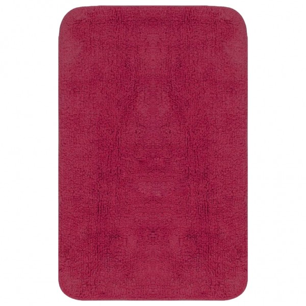 Conjunto de alfombrillas de baño de tela 3 piezas fucsia M 3