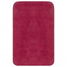 Conjunto de alfombrillas de baño de tela 3 piezas fucsia 3