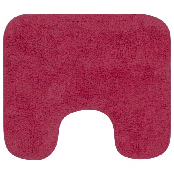 Conjunto de alfombrillas de baño de tela 3 piezas fucsia M 4