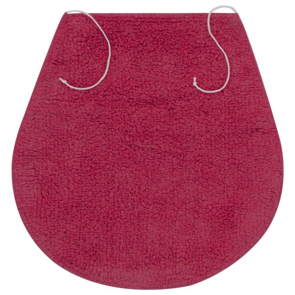 Conjunto de alfombrillas de baño de tela 3 piezas fucsia M 5