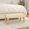 Banco de tela color crema 70x30x30 cm 1