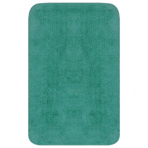 Conjunto tapetes de casa de banho 3 pcs tecido turquesa M 3