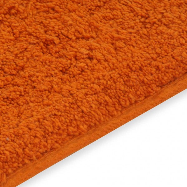 Conjunto de alfombrillas de baño de tela 2 piezas naranja M 5