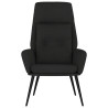 Sillón de relax de piel de ante sintética negro 3