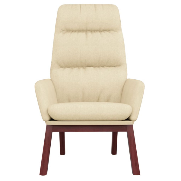 Sillón de relax de tela color crema M 3