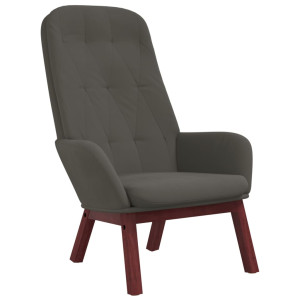 Sillón de relax de terciopelo gris oscuro H