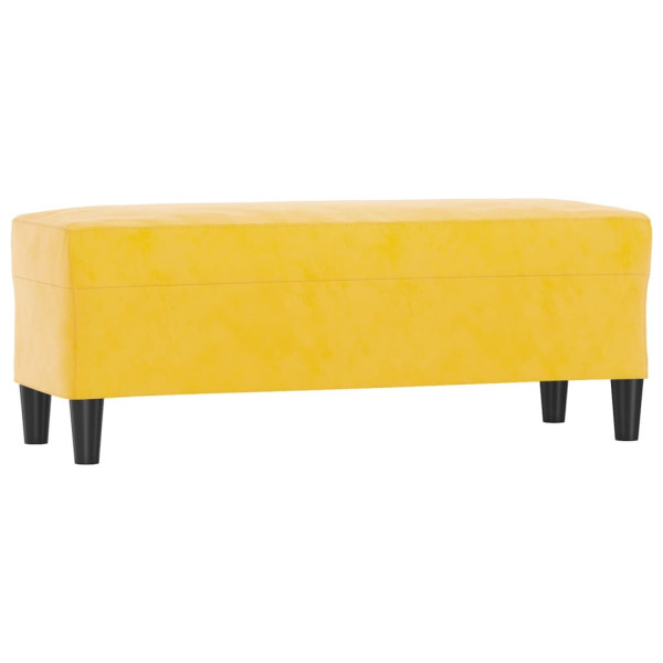 Banco 100x35x41 cm veludo amarelo M 2