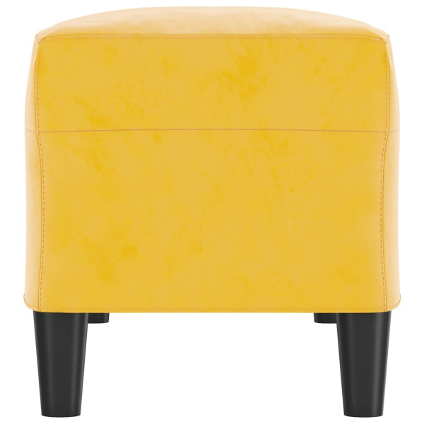 Banco de terciopelo amarillo 100x35x41 cm M 4