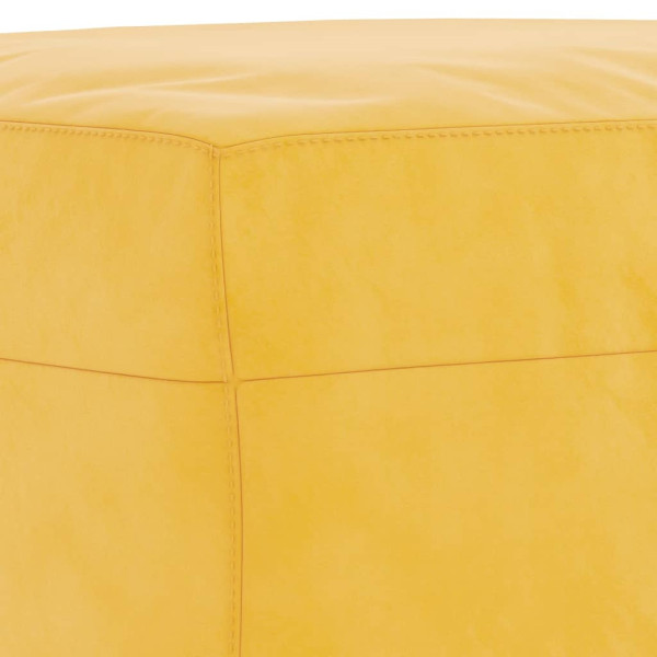 Banco de terciopelo amarillo 100x35x41 cm M 5