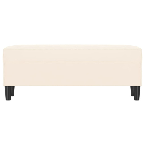 Banco de terciopelo color crema 100x35x41 cm M 3