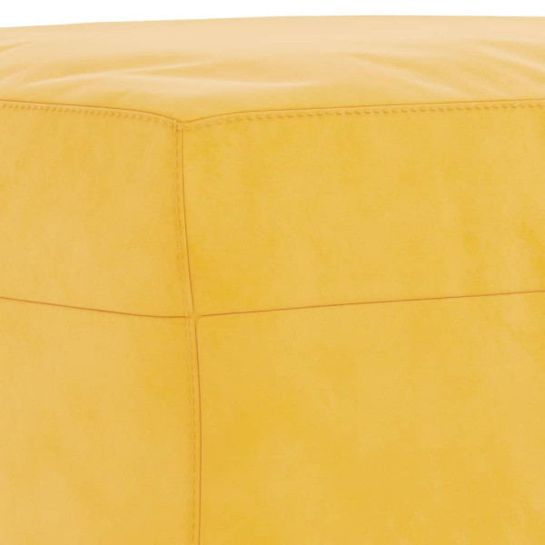 Banco de terciopelo amarillo 70x35x41 cm M 5