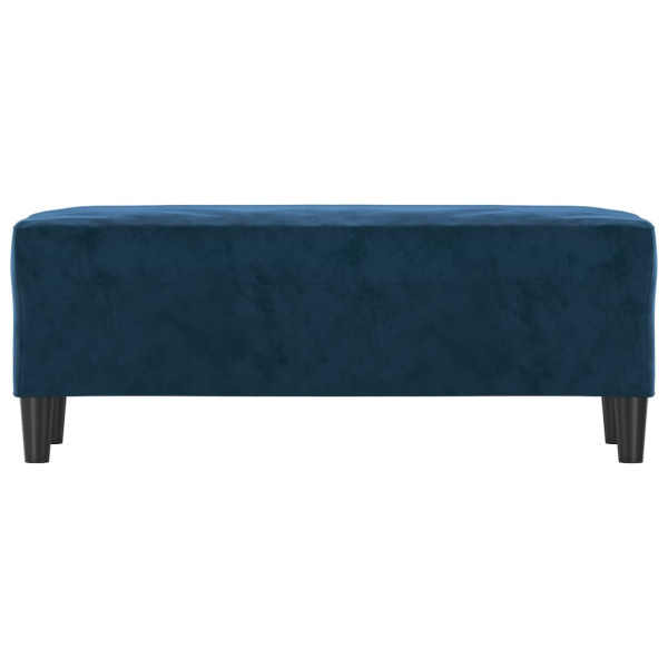 Banco de terciopelo azul 100x35x41 cm M 3