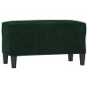 Banco de terciopelo verde oscuro 70x35x41 cm 2