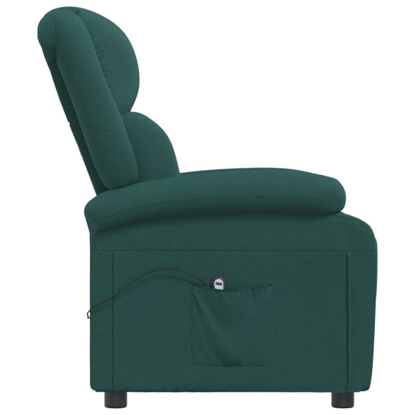 Sillón reclinable eléctrico tela verde oscuro M 5