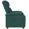 Sillón reclinable de tela verde oscuro 4