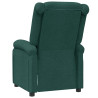 Sillón reclinable de tela verde oscuro 5