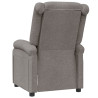 Sillón reclinable de tela gris taupe 5