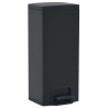 Caixote lixo pedal anti-impressão digital 30 L aço inox. preto 2