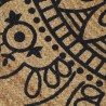 Alfombra de yute tejida a mano con estampado azul oscuro 90 cm 2