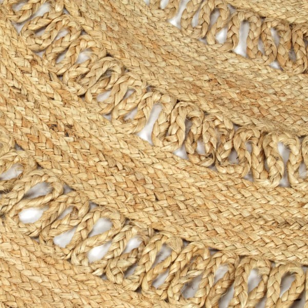 Alfombra tejida a mano de yute trenzado 120 cm M 5