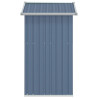 Abrigo de jardim 126x97.5x177 cm aço galvanizado cinzento 5