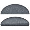 Tapetes de escada 15 pcs 65x24x4 cm cinzento escuro 4