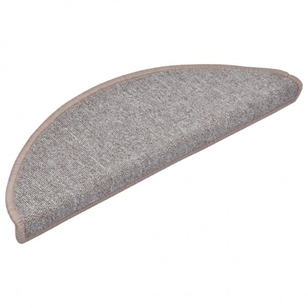 Alfombrillas de escalera 15 unidades marrón claro 65x24x4 cm M 2