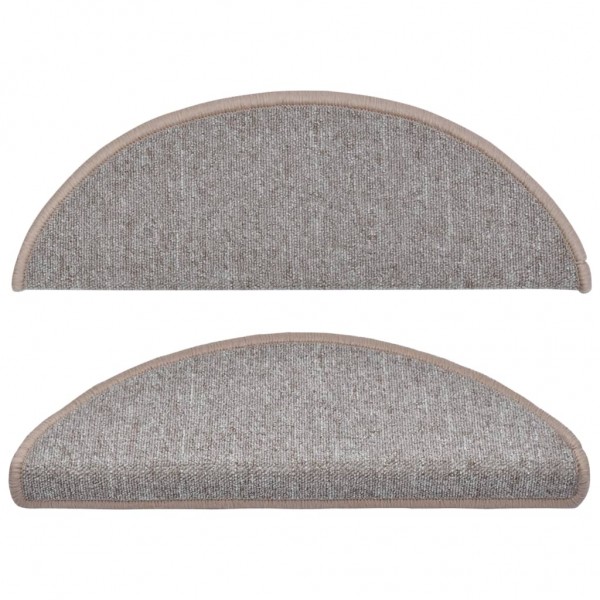 Tapetes de escada 15 pcs 65x24x4 cm castanho claro M 4