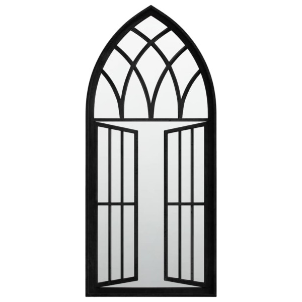 Espelho de jardim p/ uso exterior ferro 100x45 cm preto M 2