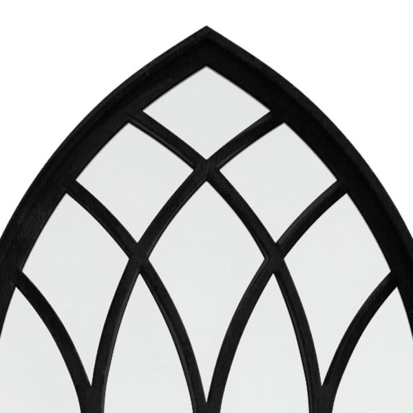 Espejo de jardín hierro negro para exterior 100x45 cm M 5
