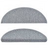 Tapetes de escada 15 pcs 65x24x4 cm cinzento claro 4