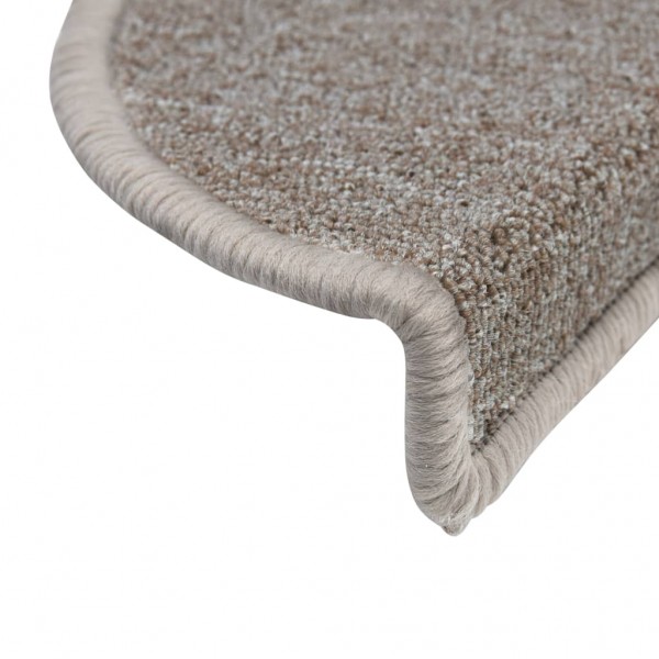 Tapetes de escada 15 pcs 65x24x4 cm cinzento-acastanhado M 5