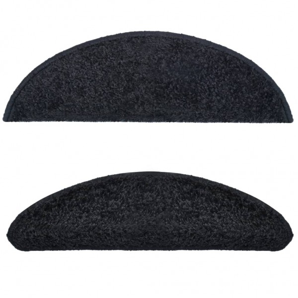 Alfombras de peldaños de escalera 15 uds negro 56x17x3 cm M 4