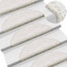 Tapetes de escada 15 pcs 56x17x3 cm branco 1