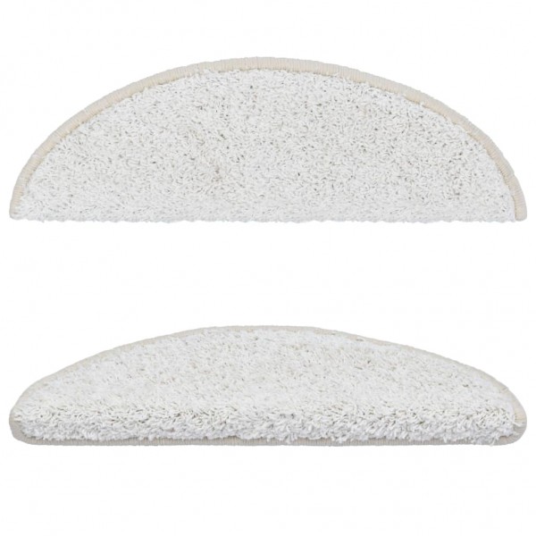 Alfombras de peldaños de escalera 15 uds blanco 56x17x3 cm M 4