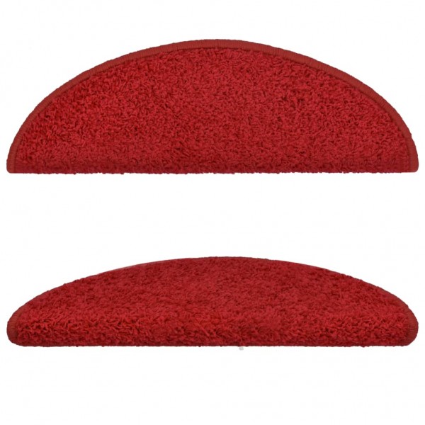 Tapetes de escada 15 pcs 56x17x3 cm vermelho M 4