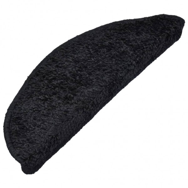 Tapetes de escada 15 pcs 65x21x4 cm preto M 2