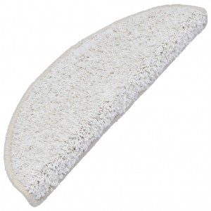 Alfombras de peldaños de escalera 15 uds blanco 65x21x4 cm H