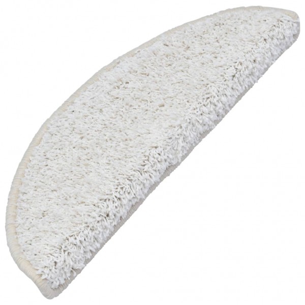 Alfombras de peldaños de escalera 15 uds blanco 65x21x4 cm M 2