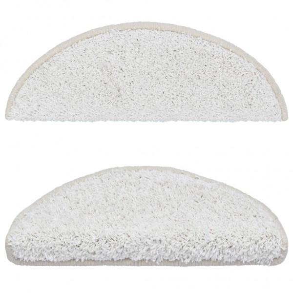 Alfombras de peldaños de escalera 15 uds blanco 65x21x4 cm M 4
