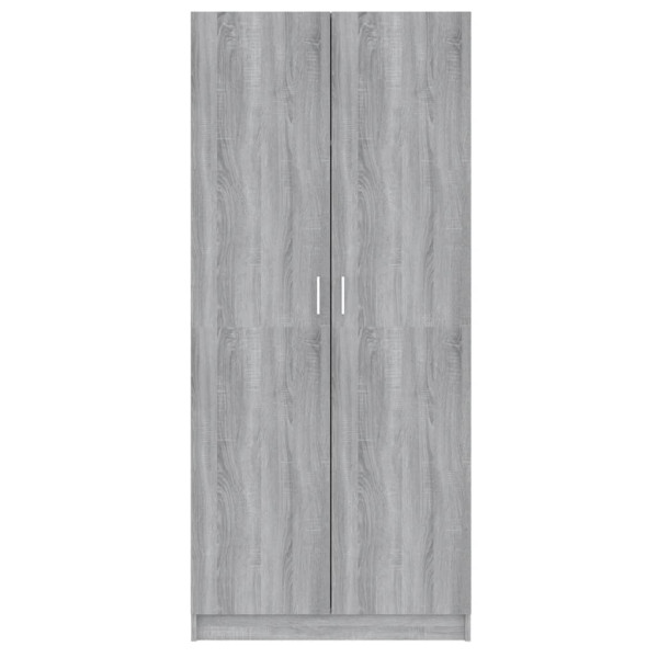 Armario madera contrachapada gris Sonoma 80x52x180 cm M 3