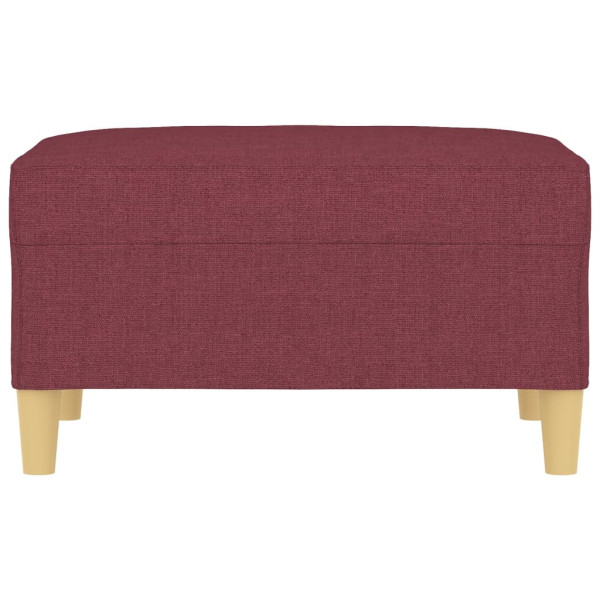 Apoio de pés 70x55x41 cm tecido vermelho-tinto M 3