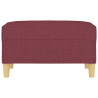 Apoio de pés 70x55x41 cm tecido vermelho-tinto 3